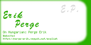 erik perge business card